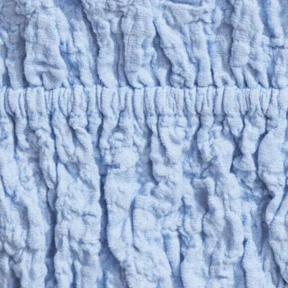 NWT Scrunch Knit Tie Front Cami Serenity Blue - Picture 4 of 4